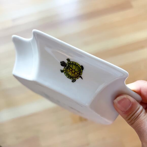 Vintage Lynn Chase 8in Jaguar Jungle Trinket Tray Octagonal Gold Trinket Black - Picture 8 of 10